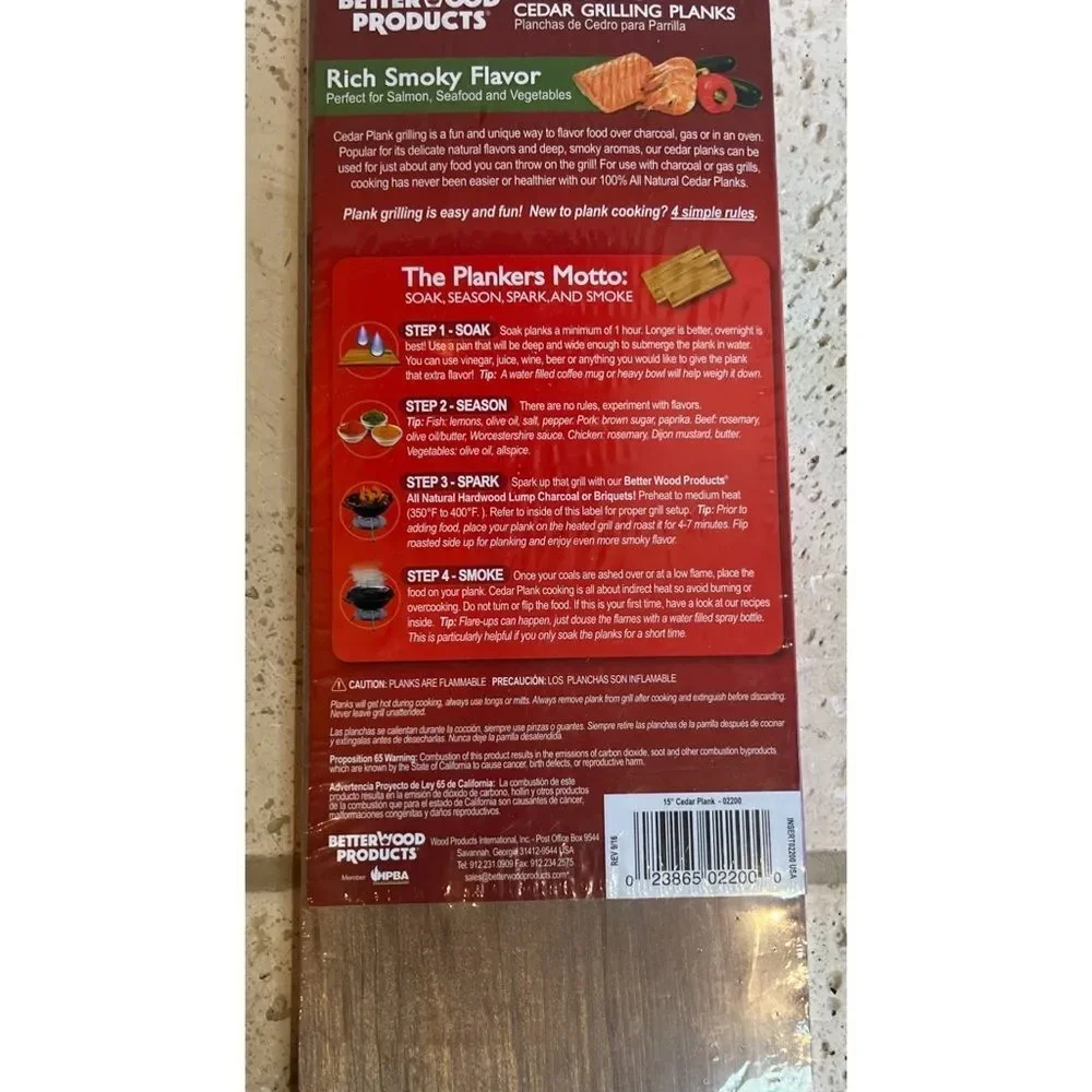 Cedar Grilling Planks 5” x 11” and 5” x 15” NWT